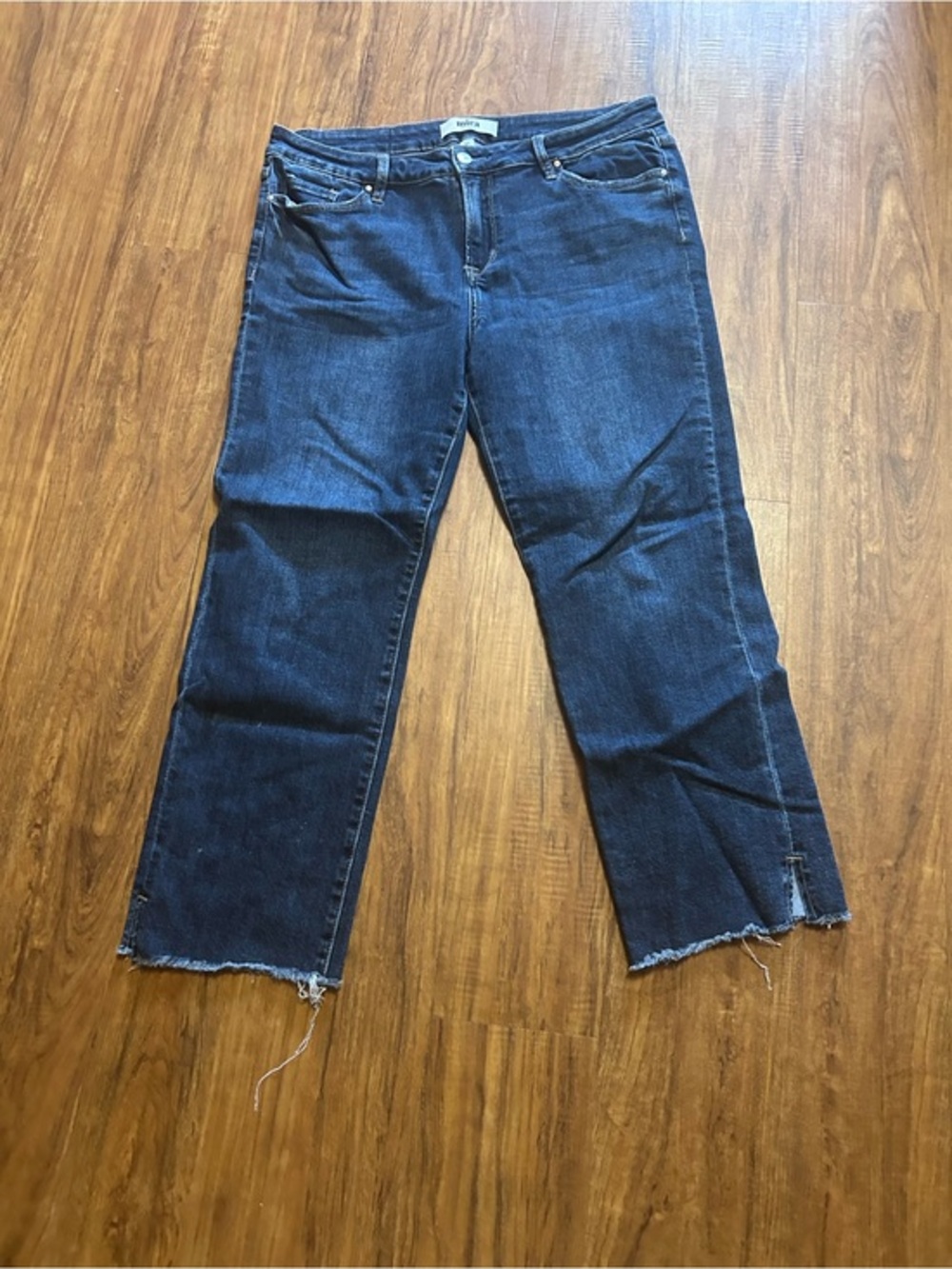 Midnight Blue Cropped Straight-Leg Jeans by Talula